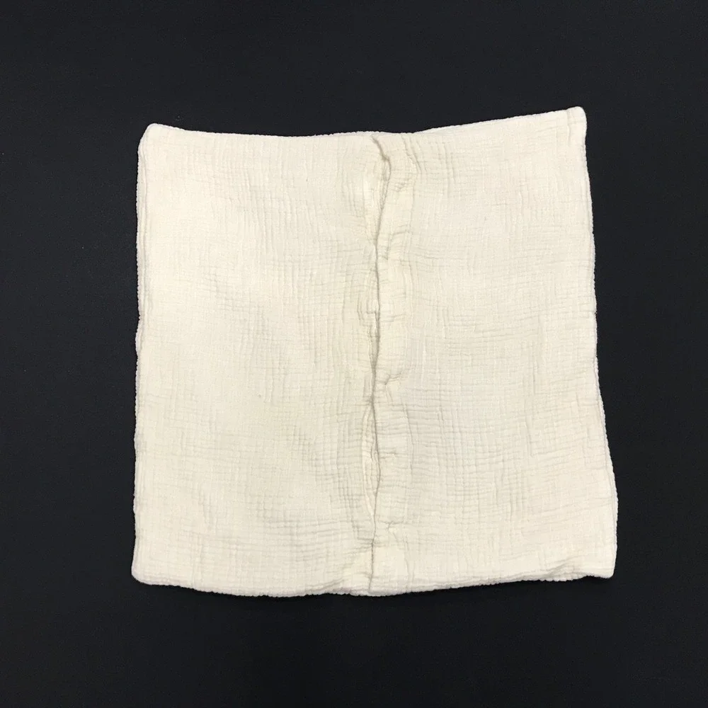 West Elm Gauze Pillow Case 100% Cotton Euro Sham Soft Cream Linens 26x26